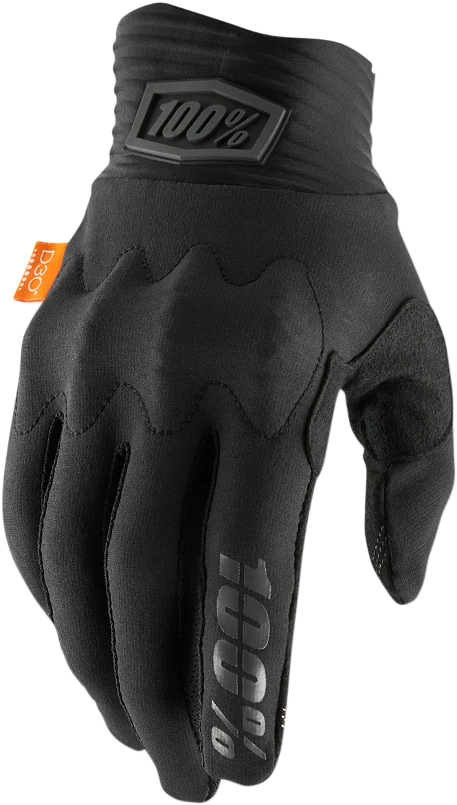 100% Cognito Gloves - Black Charcoal - Large 10014-00007