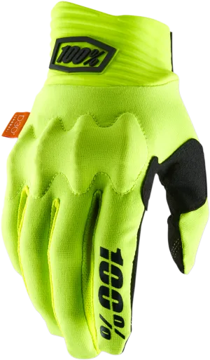 100% Cognito Gloves - Fluo Yellow/Black - Large 10014-00017