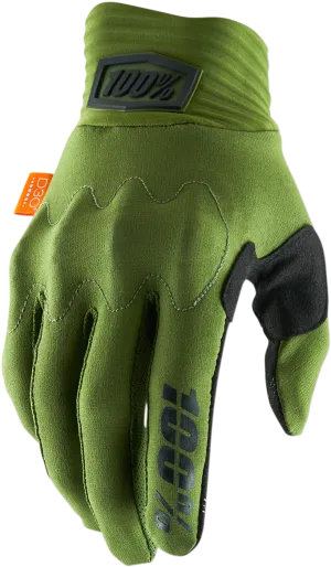 100% Cognito Gloves - Green/Black - Small 10014-00000