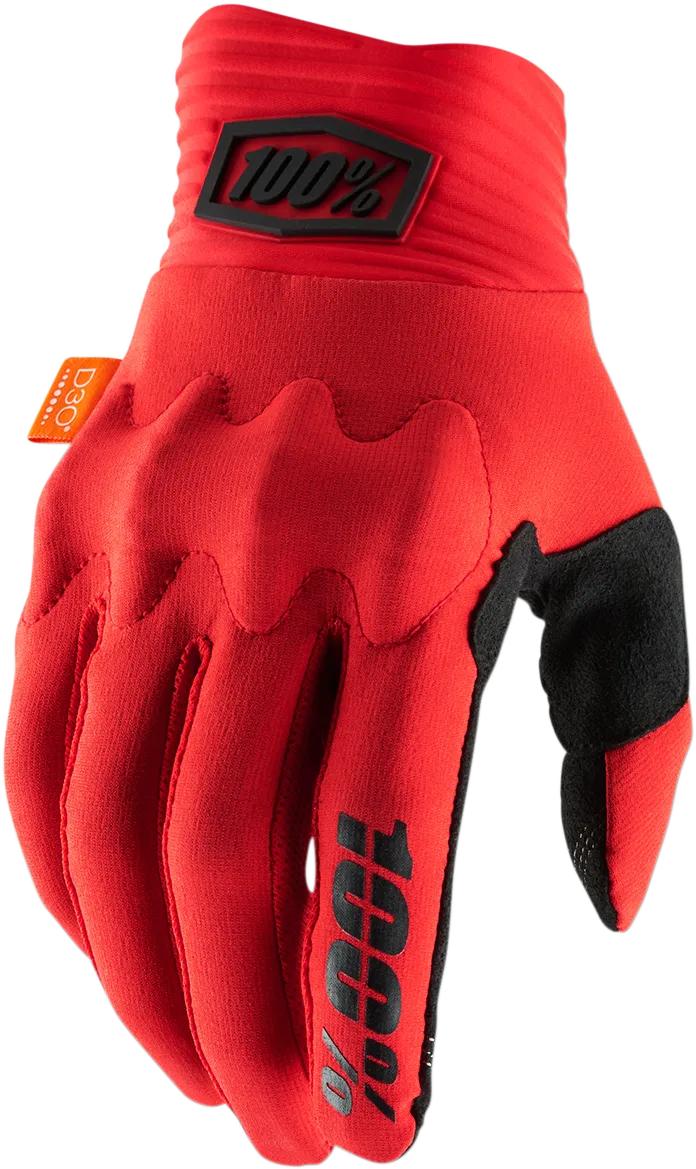 100% Cognito Gloves - Red//Black - Small 10014-00020