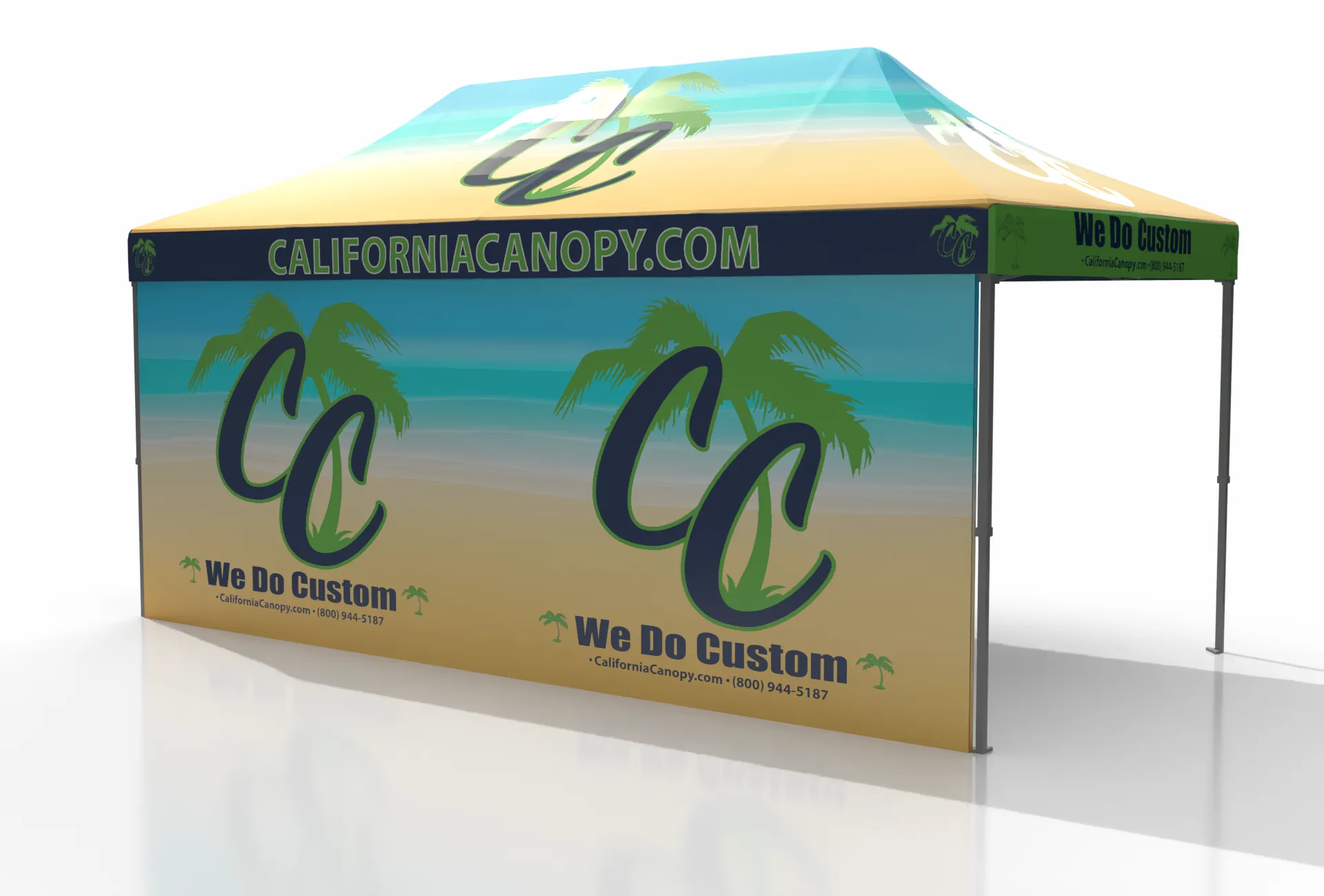 (10'x20') The HEADQUARTER Custom Canopies - Hex (Silver) Aluminum
