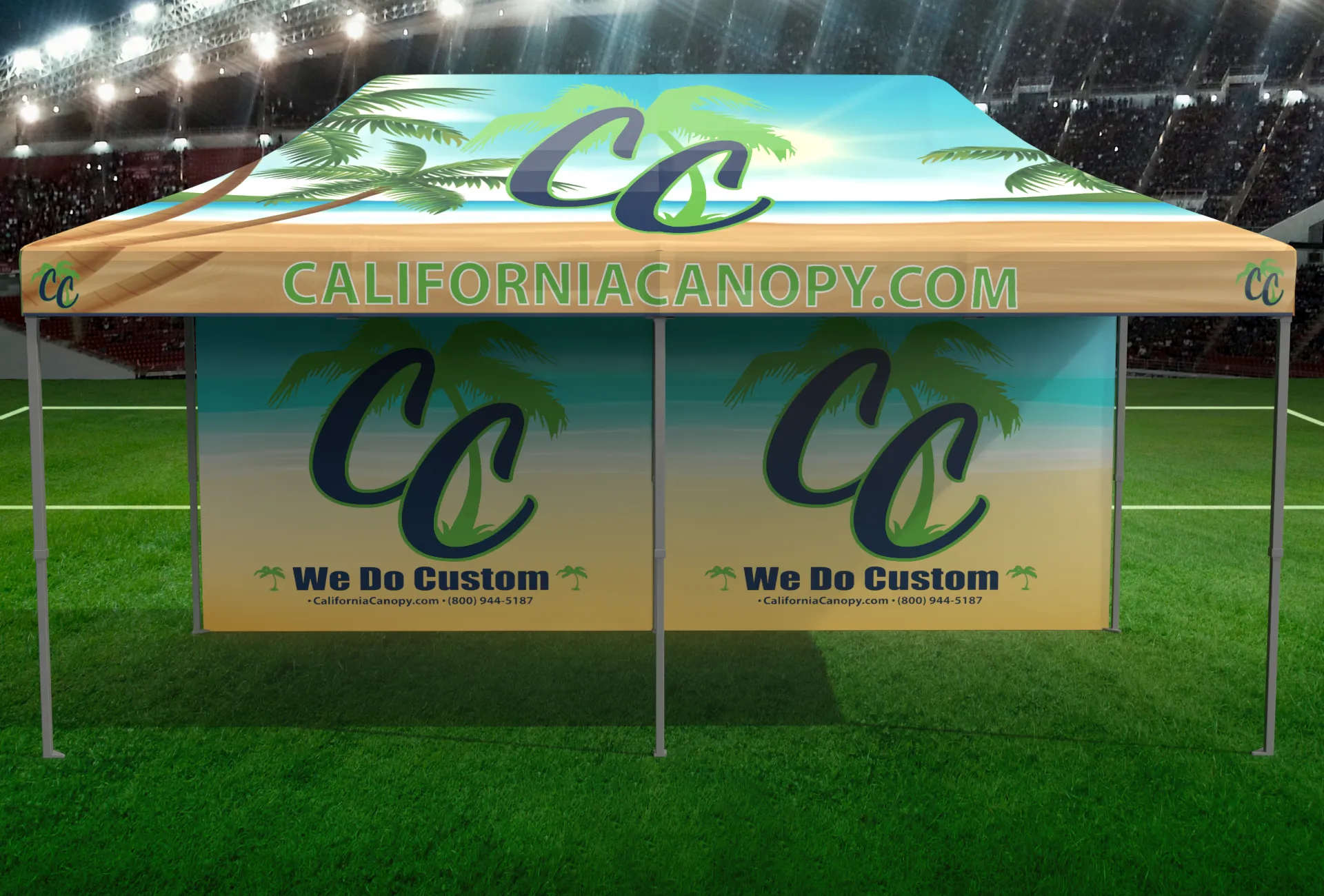 (10'x20') The HEADQUARTER Custom Canopies - Hex (Silver) Aluminum
