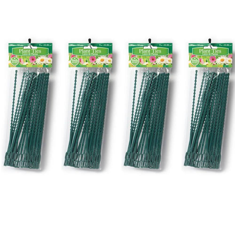 120 Pc Adjustable Garden Flexi Plastic Plant Cable Ties Climbing Tree Support