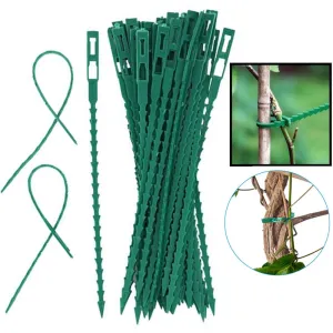 120 Pc Adjustable Garden Flexi Plastic Plant Cable Ties Climbing Tree Support