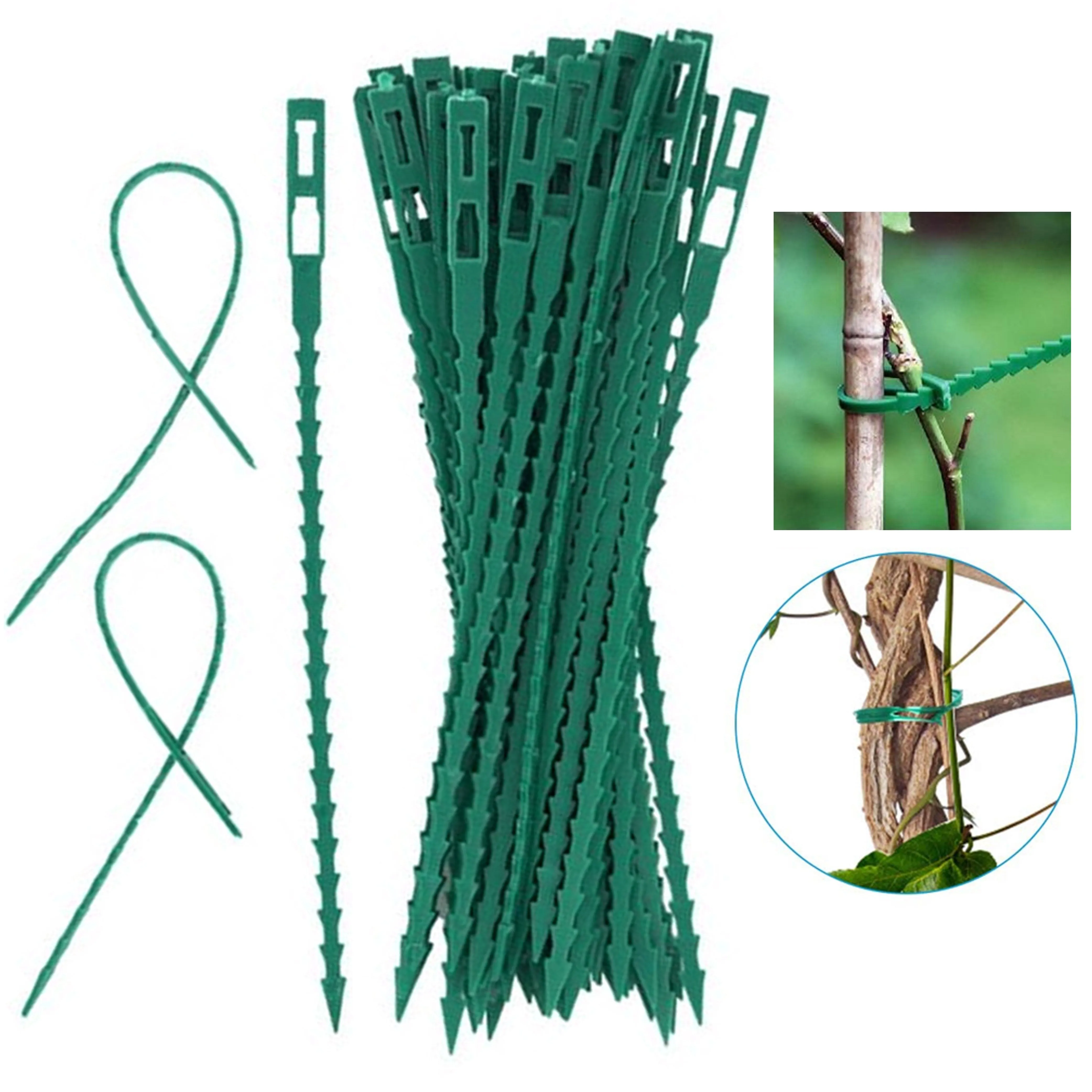 120 Plant Zip Cable Tie Adjustable Plastic Twist Cord Flexible Lock Gardening 7"