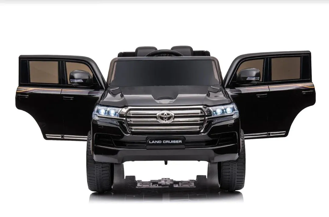 2025 Licensed Toyota 12V Land Cruiser Upgraded Ride On Car | Leather Seat | Small 2 Seater | Remote