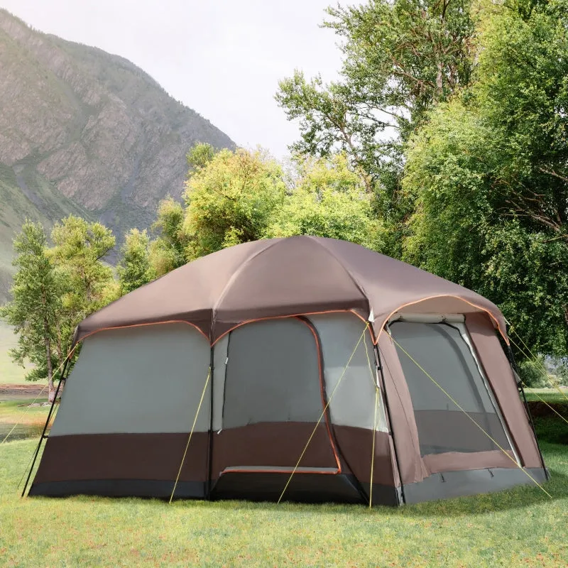 4-Person Blue Camping Tent with Vestibule, UV50  Protection, Water Resistant, Portable Carry Bag
