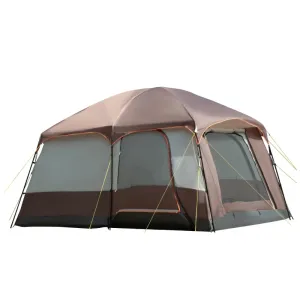 4-Person Blue Camping Tent with Vestibule, UV50  Protection, Water Resistant, Portable Carry Bag