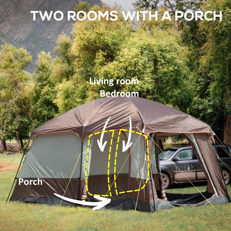 4-Person Blue Camping Tent with Vestibule, UV50  Protection, Water Resistant, Portable Carry Bag