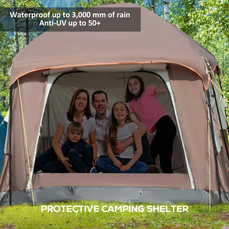 4-Person Blue Camping Tent with Vestibule, UV50  Protection, Water Resistant, Portable Carry Bag