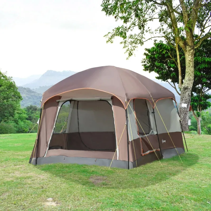 4-Person Blue Camping Tent with Vestibule, UV50  Protection, Water Resistant, Portable Carry Bag