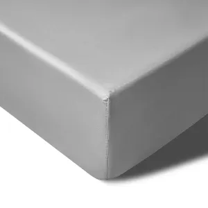 400TC Grey Bamboo Cotton Mega/Super Fitted Sheet | 50cm Wall | King