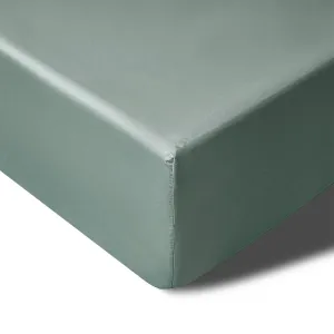 400TC Sage Bamboo Cotton Mega/Super Fitted Sheet | 50cm Wall | Queen