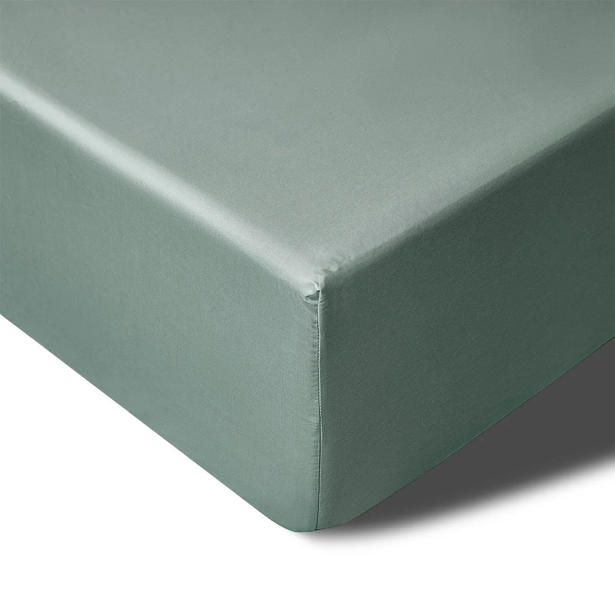 400TC Sage Bamboo Cotton Mega/Super Fitted Sheet | 50cm Wall | Queen