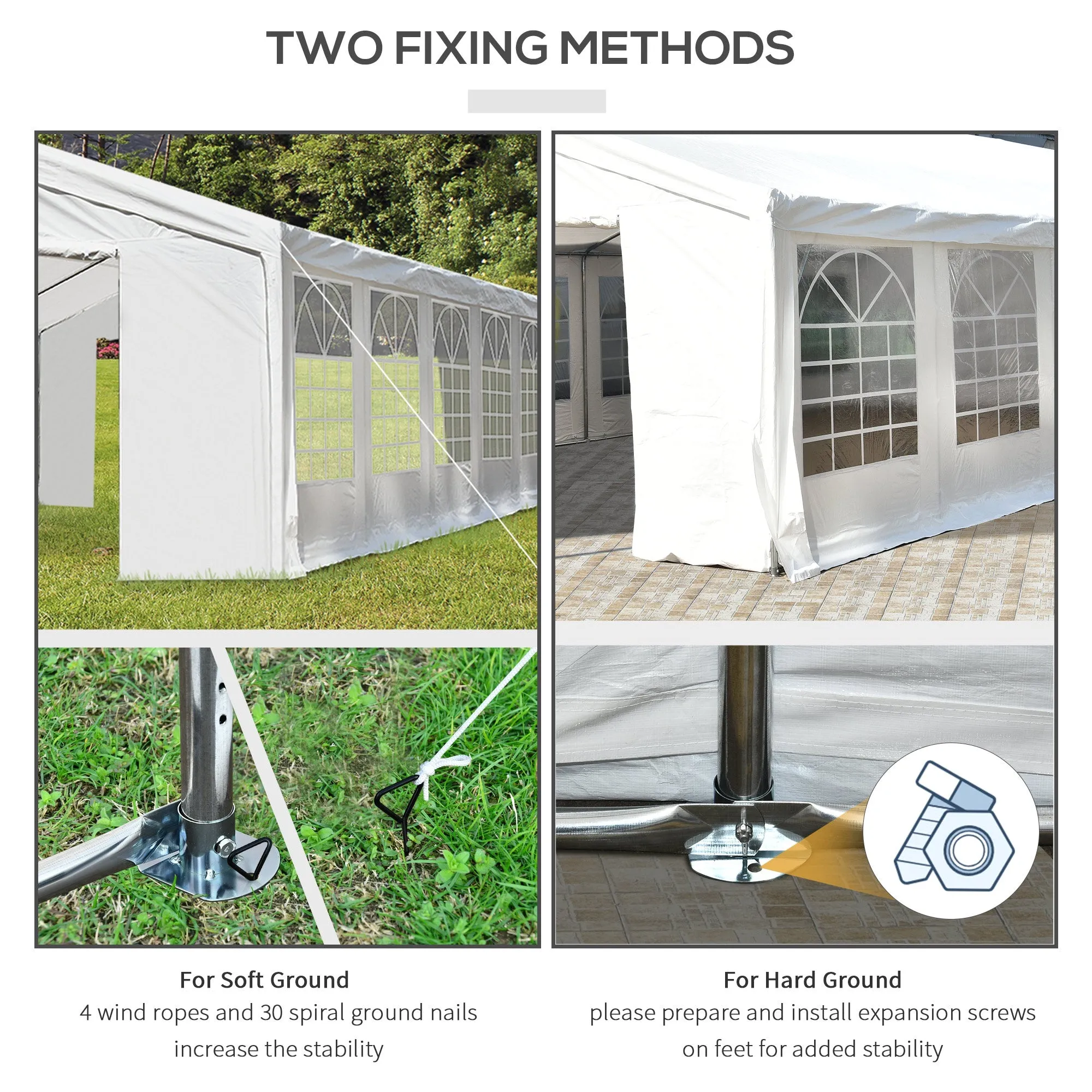 40x20 ft Large Steel Wedding Party Carport Canopy Tent