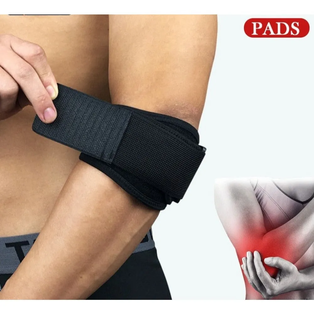 Adjustable Sports Compression Elbow Brace Straps with Gel Pad for Tennis Golfer Relieve