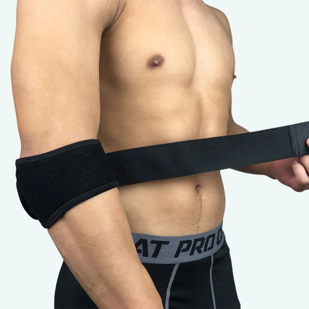 Adjustable Sports Compression Elbow Brace Straps with Gel Pad for Tennis Golfer Relieve