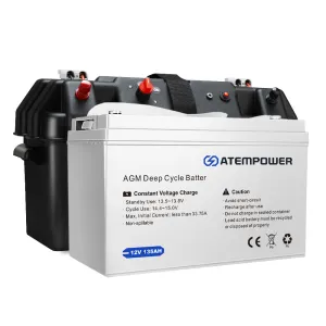 Atem Power 135Ah 12V AGM Deep Cycle Battery Portable   12V Battery Box Type C