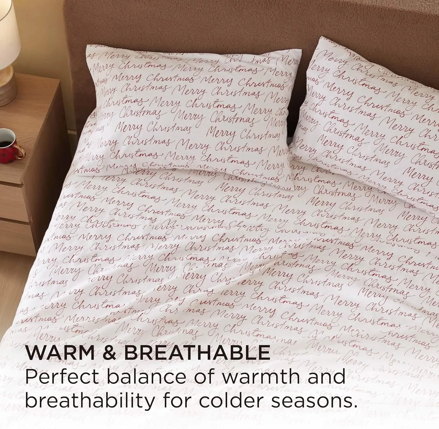 Bedsure 100% Cotton Flannel Sheets Burgundy