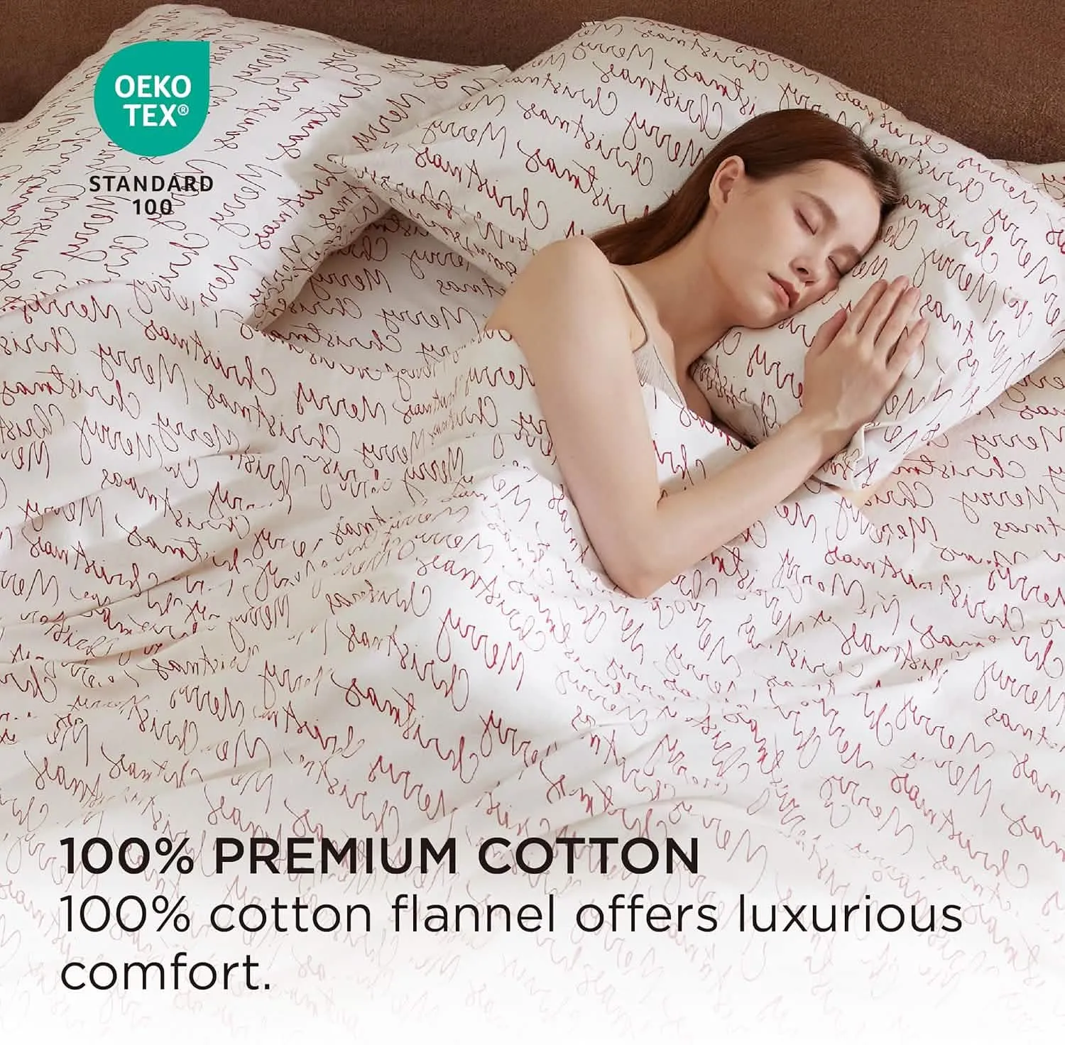 Bedsure 100% Cotton Flannel Sheets Burgundy