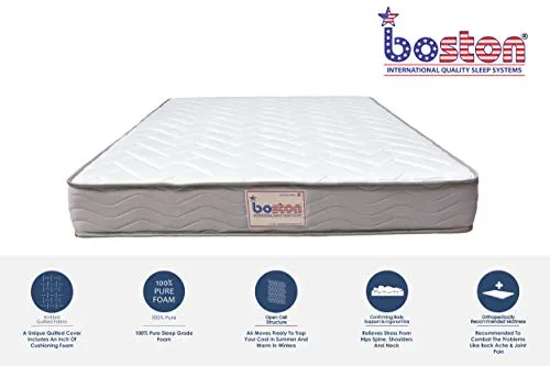Boston Hotel Comfort 5 inch Memory Foam Queen Size Mattress (78 x 60 x 5 inch)