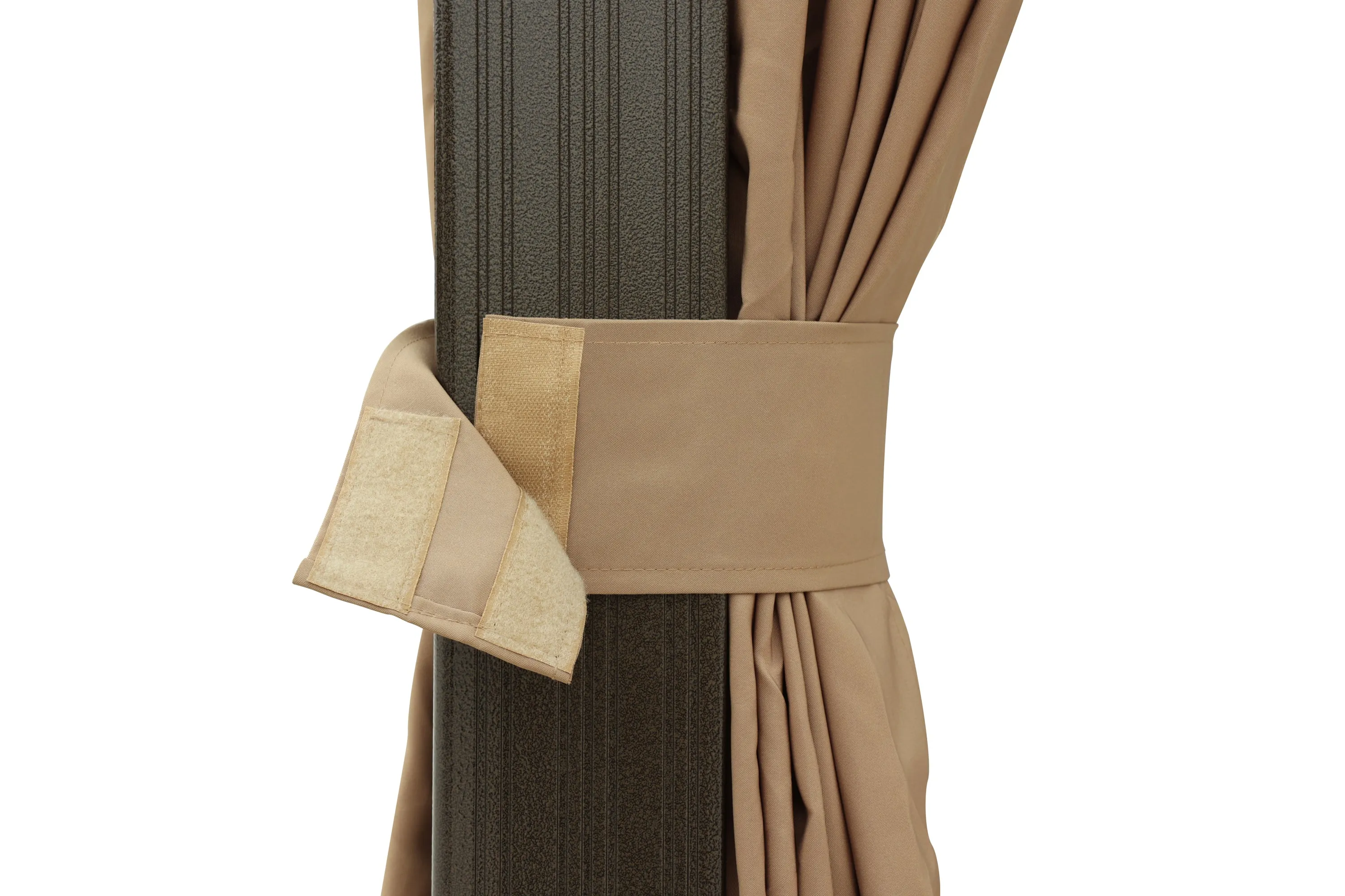 Delta 12X20 ft Patio Gazebo with Netting & Curtains - Brown