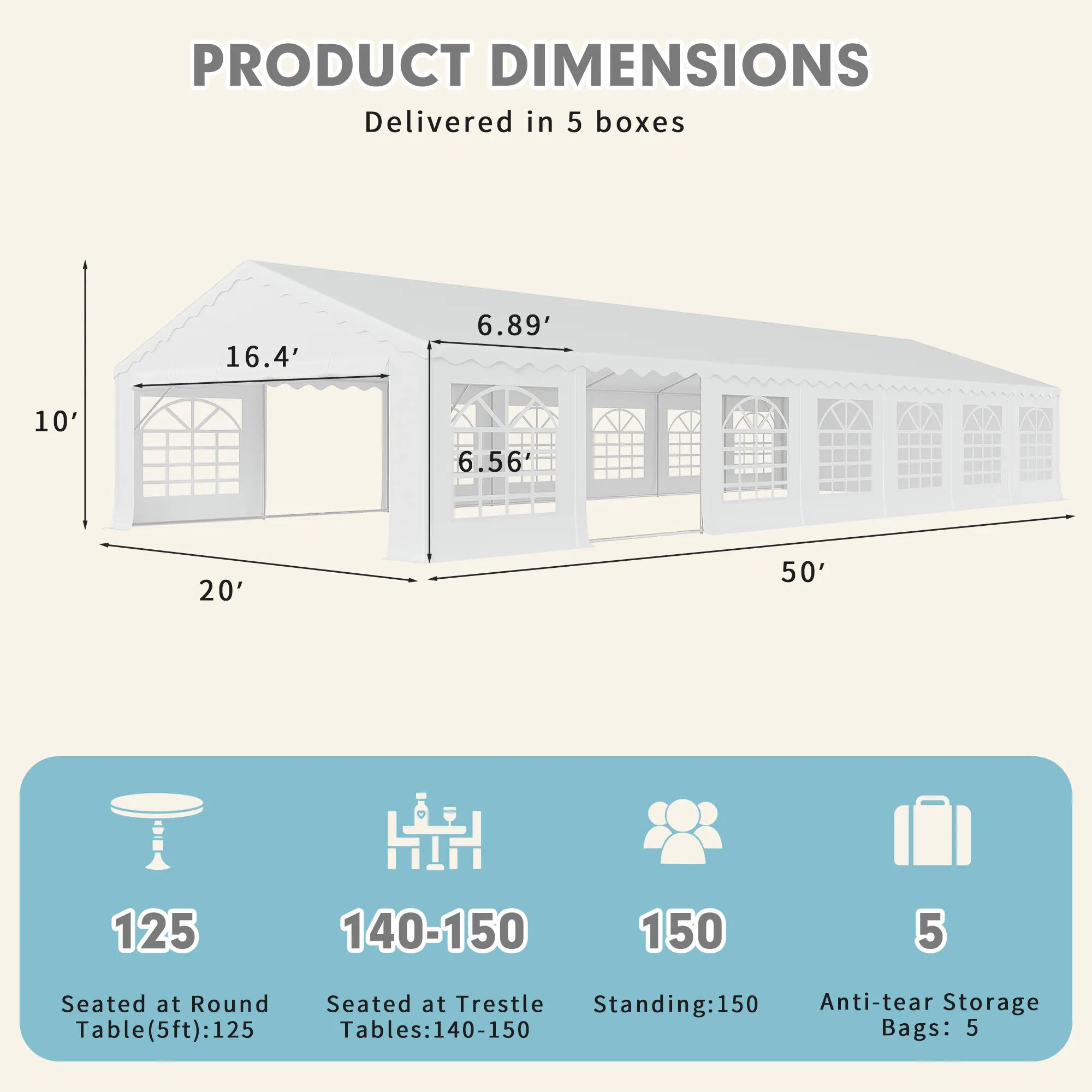 EROMMY 20x50 Huge Canopy