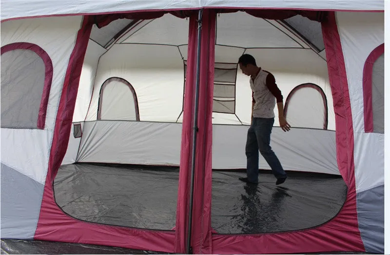 Family Camping Tents Waterproof Cabin Outdoor Tent for 8 10 12 Person Event Marquee Tents
