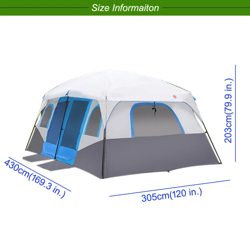 Family Camping Tents Waterproof Cabin Outdoor Tent for 8 10 12 Person Event Marquee Tents
