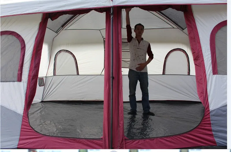 Family Camping Tents Waterproof Cabin Outdoor Tent for 8 10 12 Person Event Marquee Tents