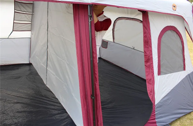 Family Camping Tents Waterproof Cabin Outdoor Tent for 8 10 12 Person Event Marquee Tents