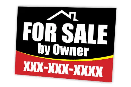 For Sale By Owner Pack Of 10 Full Color Semi Custom Double Sided Sign
