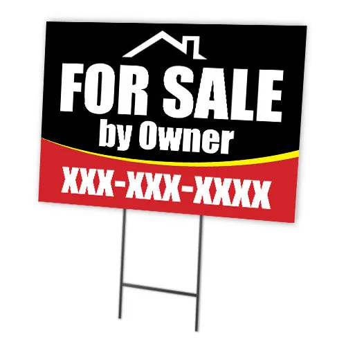 For Sale By Owner Pack Of 10 Full Color Semi Custom Double Sided Sign