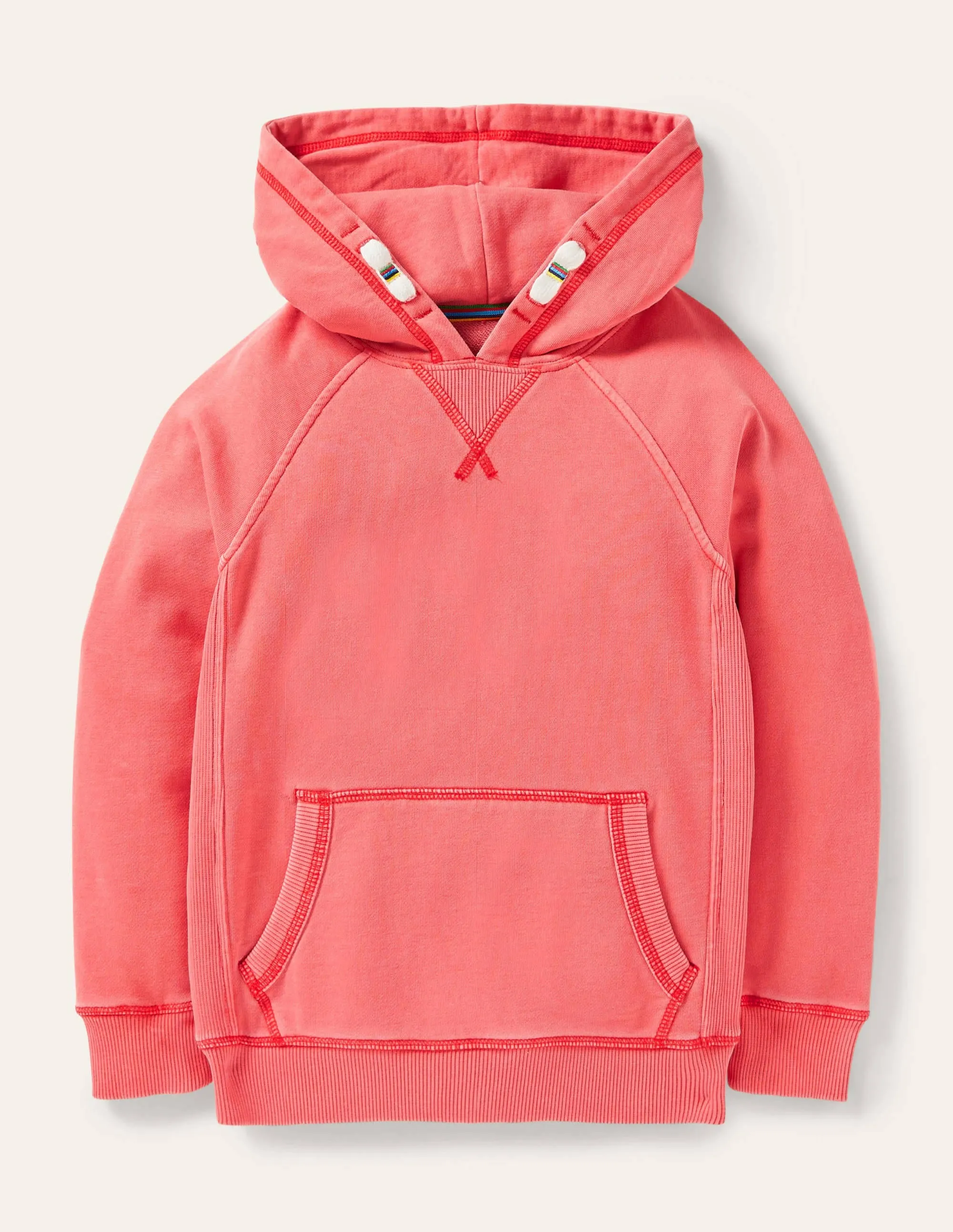 Garment Dye Hoodie-Strawberry Tart Red