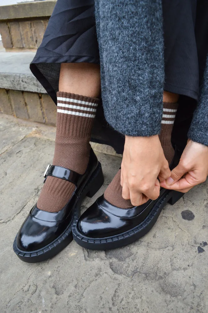 Le Bon Shoppe Girlfriend Mahogany Socks