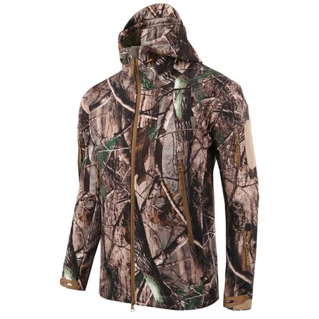Men Camouflage Jacket Sets Outdoor Shark Skin Soft Shell Windbreaker Waterproof Hunting Clothes Set Military Tactical Clothing