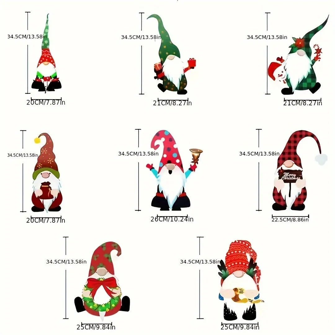 Merry Christmas Garden Stake Set Santa Claus Yard Decorations
