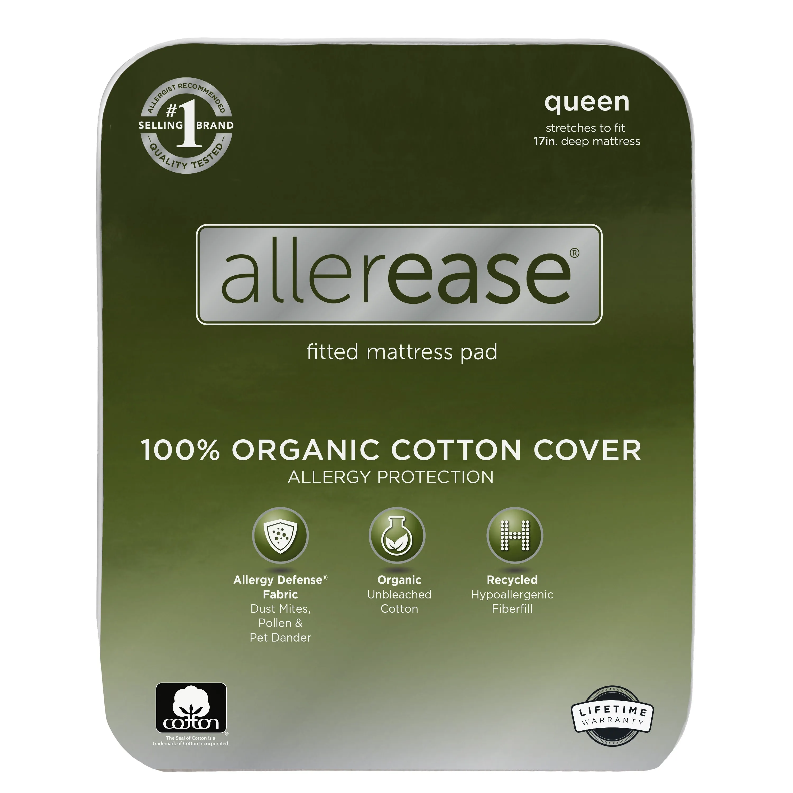 Organic Cotton Top Waterproof Mattress Pad