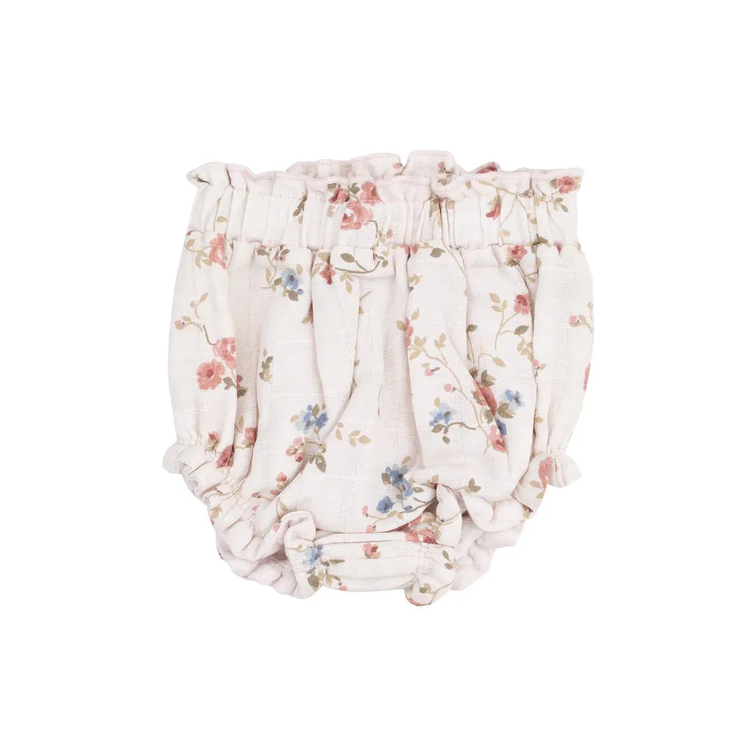 PINAFORE & HIGH WAISTED DIAPER COVER - CLIMBING ROSES