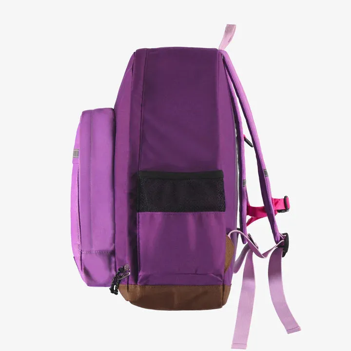 PURPLE COLOR-BLOCK SCHOOL BAG -16L, CHILD