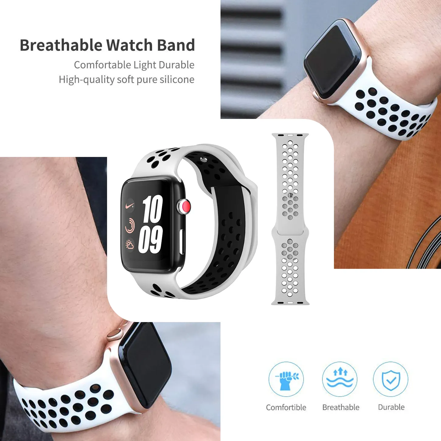 Soft Silicone Sport Band for iWatch