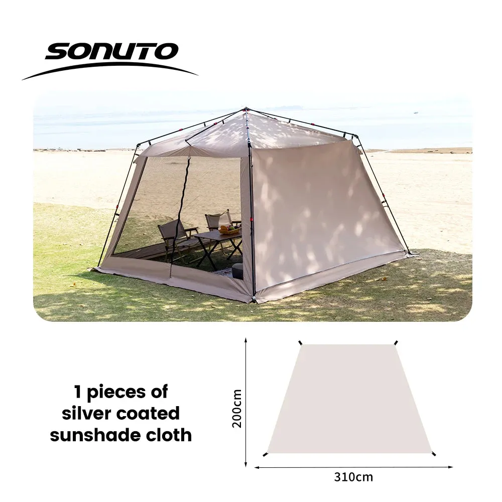 Sonuto Outdoor Canopy Tent Automatic Quick-Opening Aluminum Pole Camping Rainproof Beach Fishing Mosquito Net Sunshade Pergola
