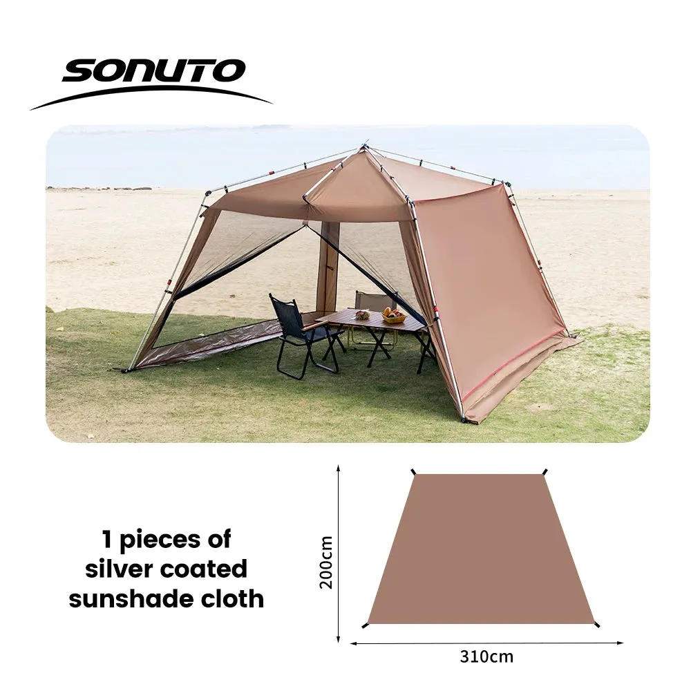 Sonuto Outdoor Canopy Tent Automatic Quick-Opening Aluminum Pole Camping Rainproof Beach Fishing Mosquito Net Sunshade Pergola