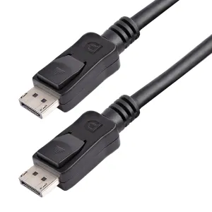 Startech.Com 3M Certified Displayport 1.2 Cable M/M With Latches Dp 4K - Displayport Cable - 3 M