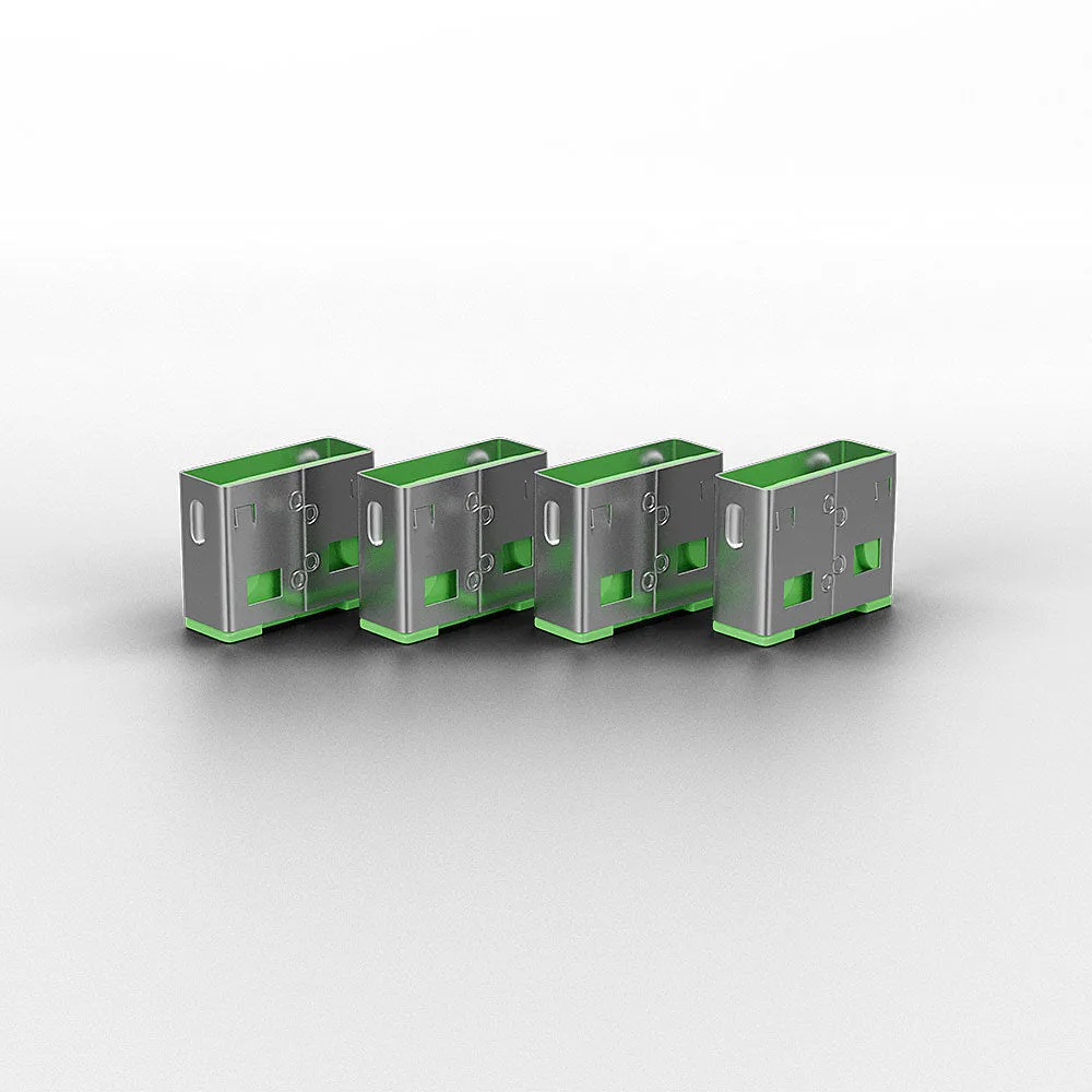 Usb Port Blocker Green 10Pcs