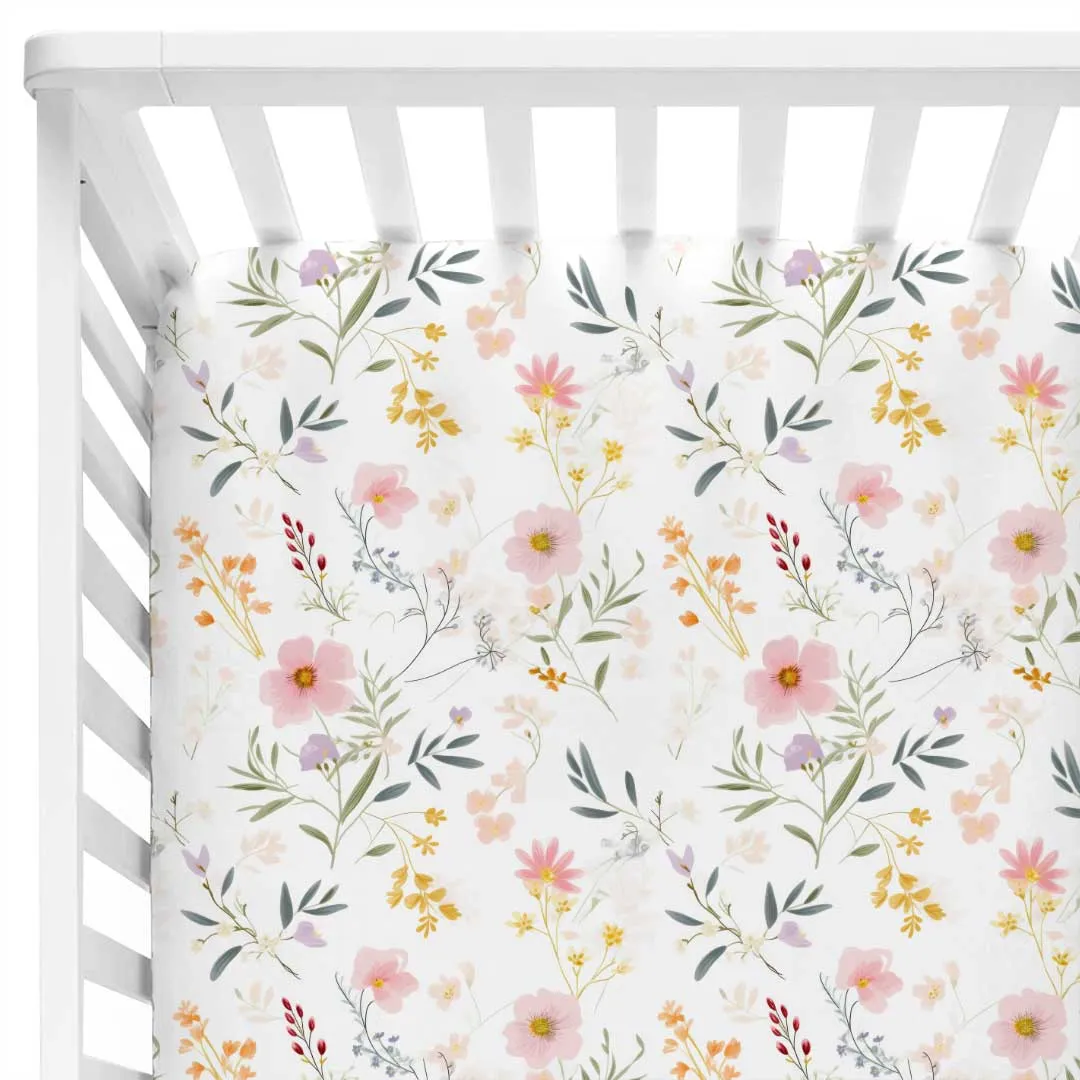 Winnie's Wildflowers Crib Sheet