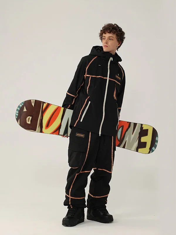 Women's Air Pose Mountain Breaker Stripe Cargo Snow Jacket & Pants