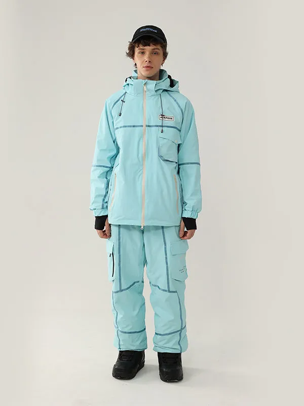 Women's Air Pose Mountain Breaker Stripe Cargo Snow Jacket & Pants