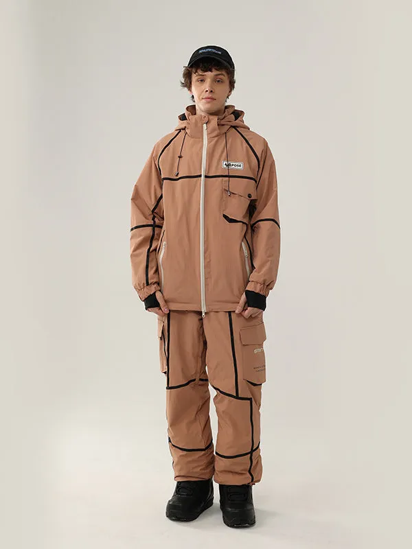 Women's Air Pose Mountain Breaker Stripe Cargo Snow Jacket & Pants