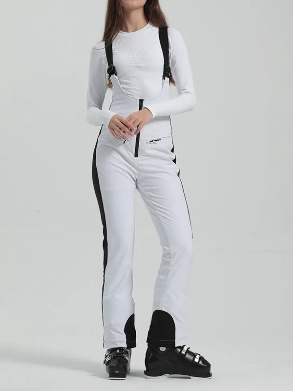 Women's Gsou Snow Elegant Flare Ski Bibs Pants